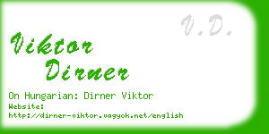 viktor dirner business card